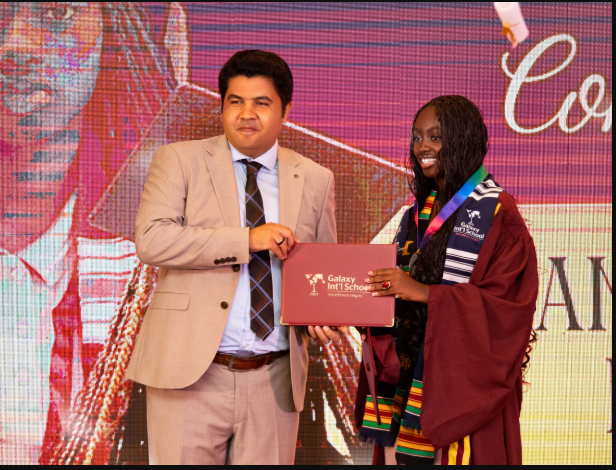 Okyeame Kwame thanks Galaxxy International School for co-parenting with his family to raise daughter