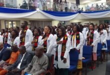 Some of the inductees taking their oath at the ceremony