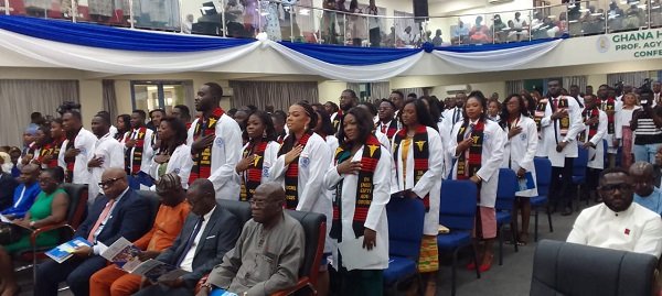 Some of the inductees taking their oath at the ceremony