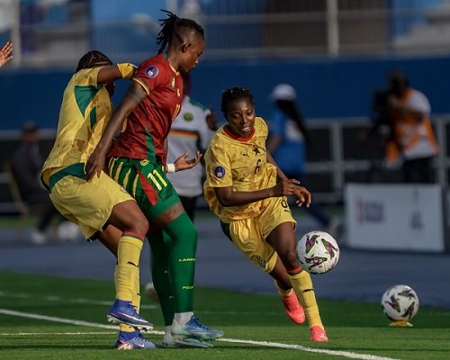 A scene from the Black Queens versus Cameroon game on Sunday