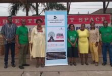 Ms Serwah (fourth from left), together with other members during the unveiling