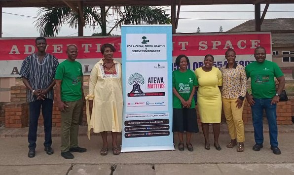Ms Serwah (fourth from left), together with other members during the unveiling