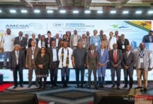 President Mahama (middle) with Mr Akandoh (fifth from right) and other dignitaries at the conference