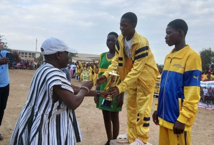 Athletes receiving awards at the Volta Regional games