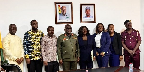 Major Gen. Mantey (forth from left) with representatives from both companies and NACOC officials after the ceremony