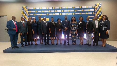 MrTerkper (third from right) with Dr Asiama (ninth from left) and other dignitaries at the programme