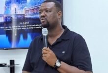 -Mr Neequay Kotey (inset) addressing participants at the workshop
