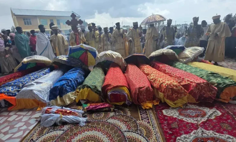 Eleven of the 14 people found in the debris have been buried at the monastery