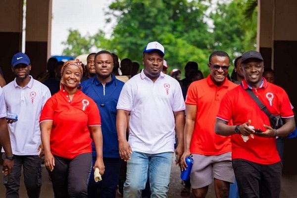 GMA members on a health walk in Kumasi