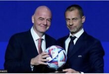 Gianni Infantino (left) and Aleksander Ceferin (right) worked together at UEFA
