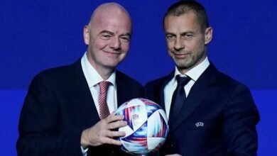 Gianni Infantino (left) and Aleksander Ceferin (right) worked together at UEFA