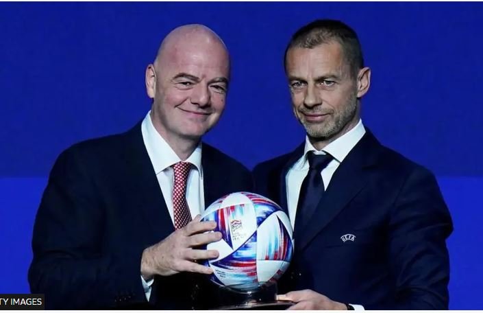 Gianni Infantino (left) and Aleksander Ceferin (right) worked together at UEFA