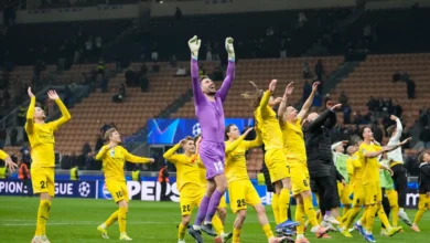Glimt’s players celebrate a recent victory