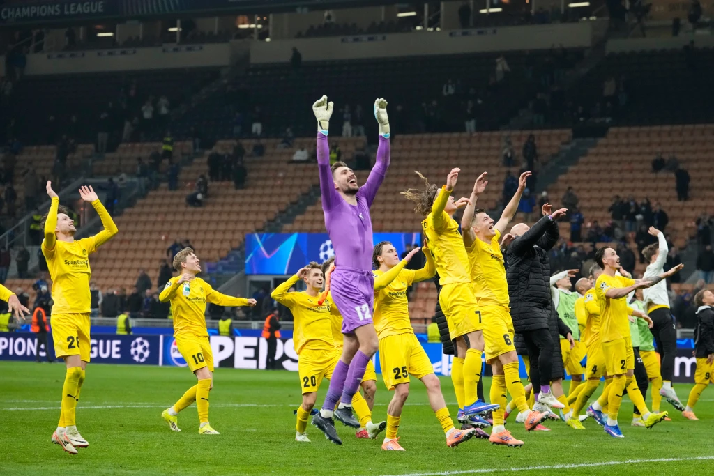 Glimt’s players celebrate a recent victory