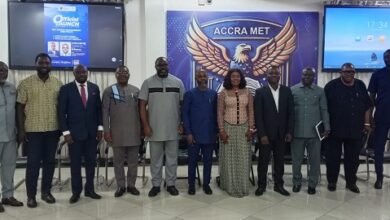 Mr. Abubakari (middle) with some stakeholders after the programme