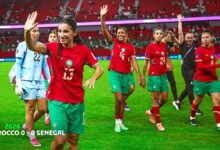 Moroccan players celebrating their qualification
