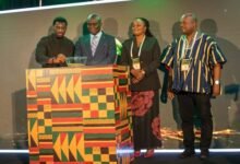 Mr Odarteifio (left) and Mr Opoku (second from left with other diginitaries at the launch