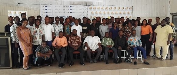 Mr Kponor (seated third from right), with other dignitaries and student leaders during a dialogue
