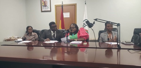 Dr Welbeck(second from right) speaking at the launch of the programme