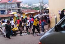 Some members of the Volta Regional branch NYA participating in a clean-up exercise