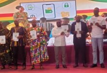 Dignitaries launching the document