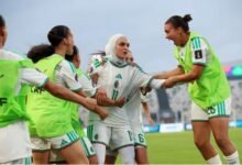 Players of Algeria in a jubilant mood