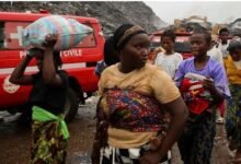 Residents after the collapse were evacuated