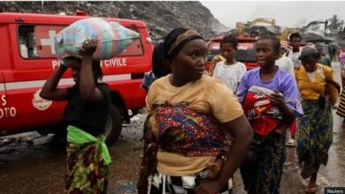 Residents after the collapse were evacuated