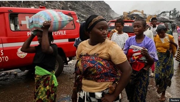 Residents after the collapse were evacuated