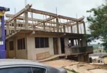 The uncompleted three-storey classroom block
