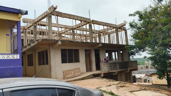 The uncompleted three-storey classroom block
