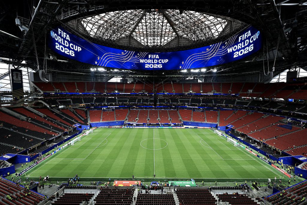 Football stadium during the 2026 FIFA World Cup