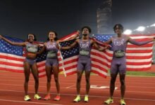 The US U-20 mixed 4x400m team