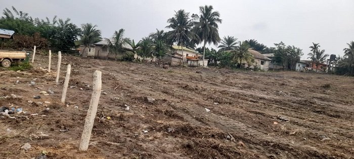 The destruction of the fences at the veterinary farm