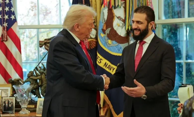 US President Donald Trump welcomed his Syrian counterpart Ahmed al-Sharaa to the White House
