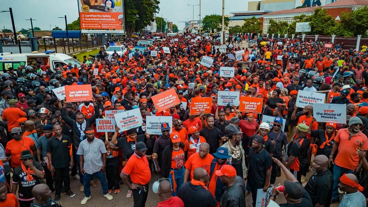 NPP stages massive “Democracy Under Attack” Demo In Accra