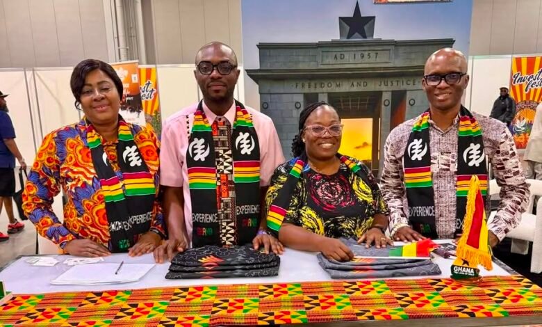 Ms Manela Adu, first on (Left) with Mr Raphael Apetorgbor with other members of the Authority at the event