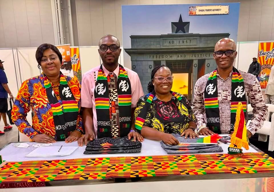Ms Manela Adu, first on (Left) with Mr Raphael Apetorgbor with other members of the Authority at the event