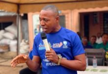 Mr Kudzo Normeshie (inset) speaking at the programme