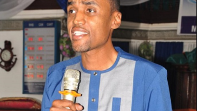 Mr Sam-Woode (inset) speaking at the programme