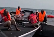Passengers rescued from the ferry that capsized on Tuesday on Zimbabwe's Lake Kariba