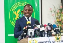 Mr Akandoh addressing the press conference