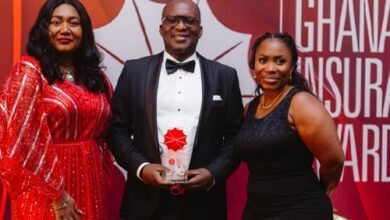 Mr Kobla Nyaletey and other dignitaries after receiving the award at the programme