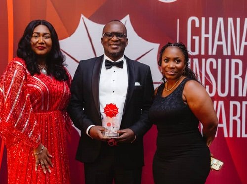 Mr Kobla Nyaletey and other dignitaries after receiving the award at the programme