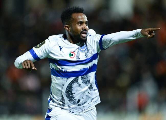 An Al Hilal player celebrating a goal