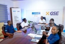 Mr Villars (head of table) with other management staff during the programme