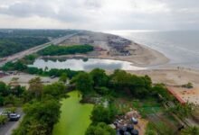 An aerial view of the Kpeshie Lagoon