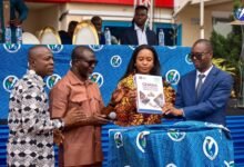 Ms Adwoa S. Bondzie (second from right), and other dignitaries launching the new code