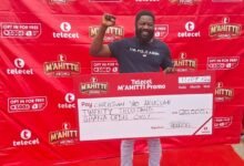 Mr Akussah after receiving his prize