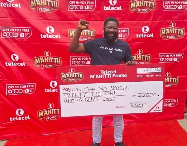 Mr Akussah after receiving his prize